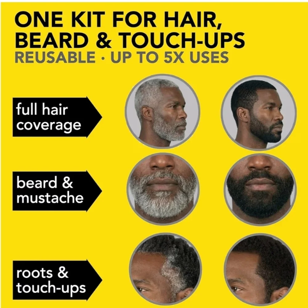 Dark Brown Beard & Hair Dye Kit
